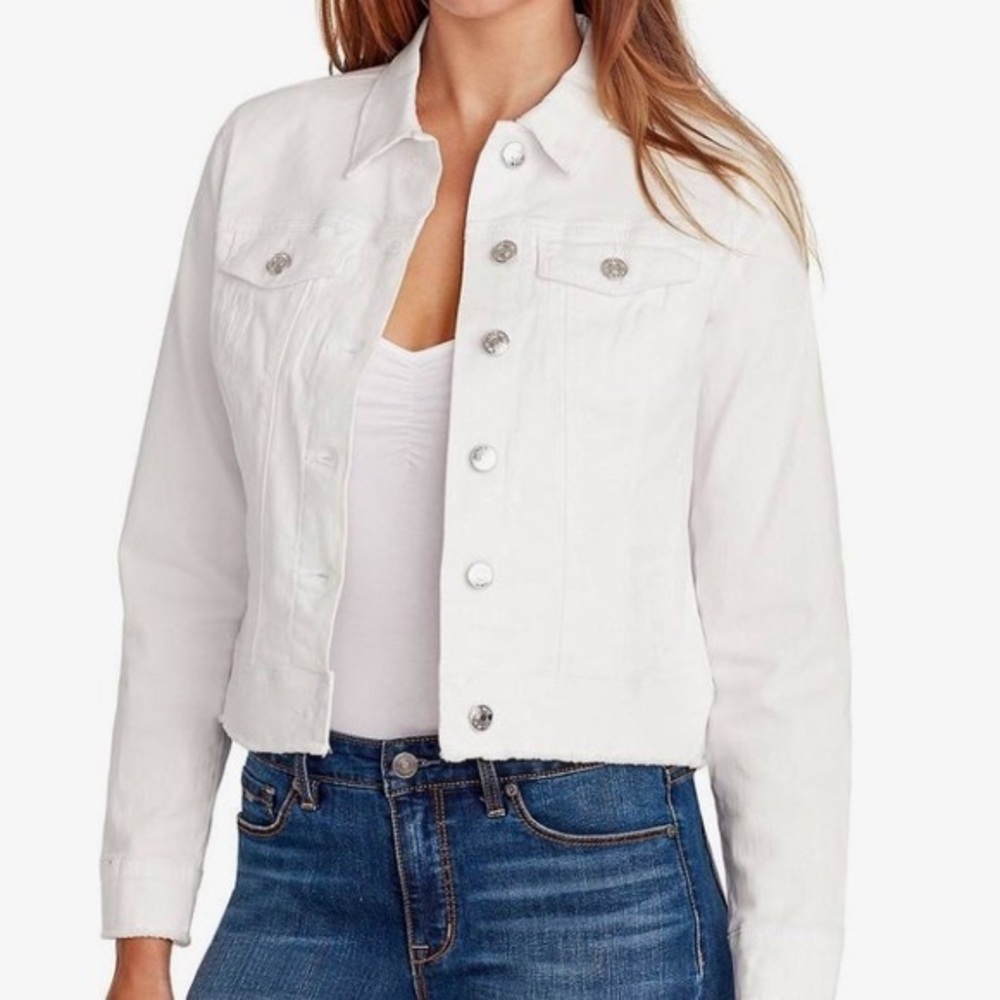 NWOT NINE WEST white jean jacket!